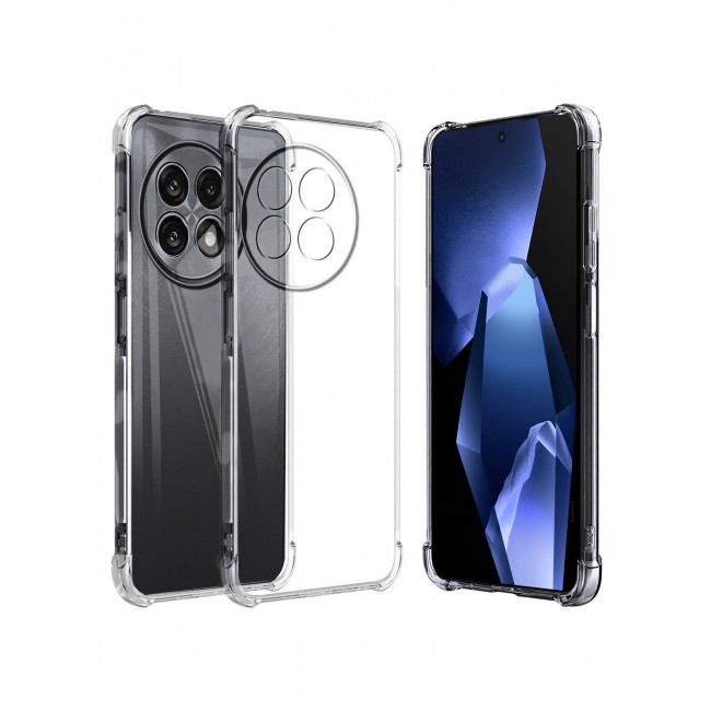 CATANES TPU Gorilla Case Cover for OnePlus ACE 5 5G, Phoce Cover with Reinforced Corner Bumper Camera Protection Slim Fit Shockproof Flexible - Clear