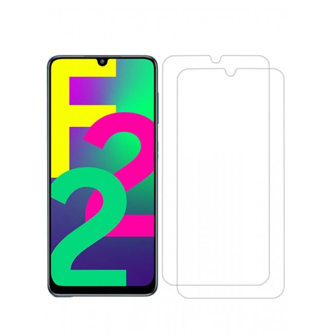 CATANES 2 Pack For Samsung Galaxy F22 Screen Protector Tempered Glass Full Glue Back