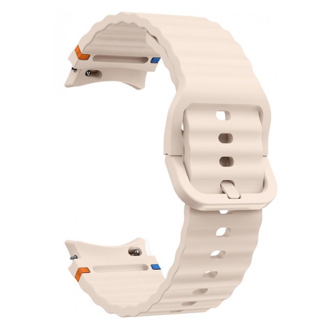 CATANES (for Samsung Galaxy Watch 7 / Samsung Galaxy Watch 6 ) Silicone Sport Band with Decorative Woven Line Durable and Sport Design for Men Women Light Pink