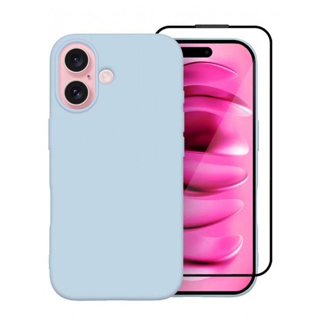 CATANES (for iPhone 16 Plus) 2 Pack Case and Screen Protector, Slim Silicone Case, Full Covered Anti Scratch Shockproof Protective Cover