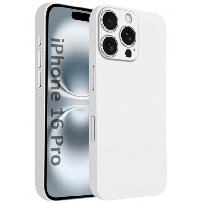 CATANES Thin Case for iPhone 16 Pro , Back Cover Sturdy Durable Ultra-Thin Case Drop Protection Cover Clear - White