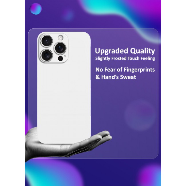 CATANES Thin Case for iPhone 16 Pro , Back Cover Sturdy Durable Ultra-Thin Case Drop Protection Cover Clear - White