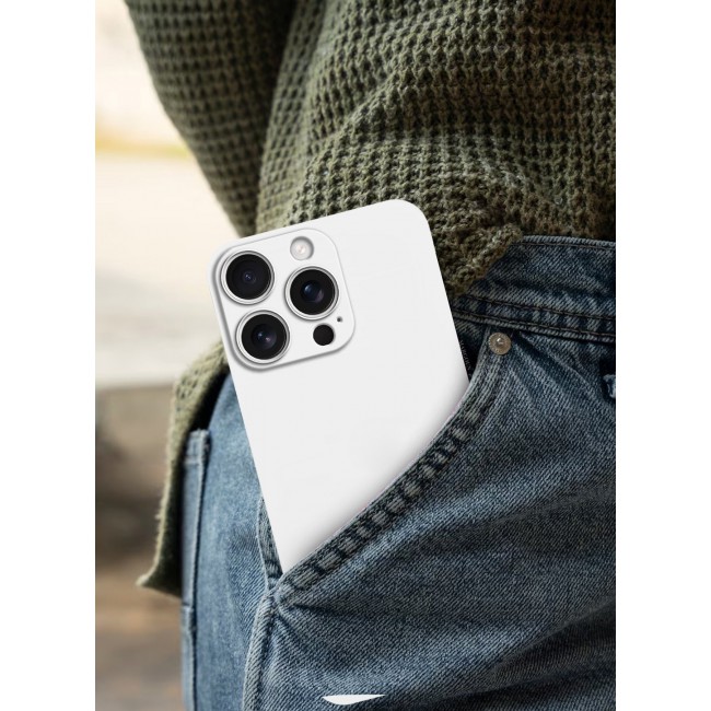 CATANES Thin Case for iPhone 16 Pro , Back Cover Sturdy Durable Ultra-Thin Case Drop Protection Cover Clear - White