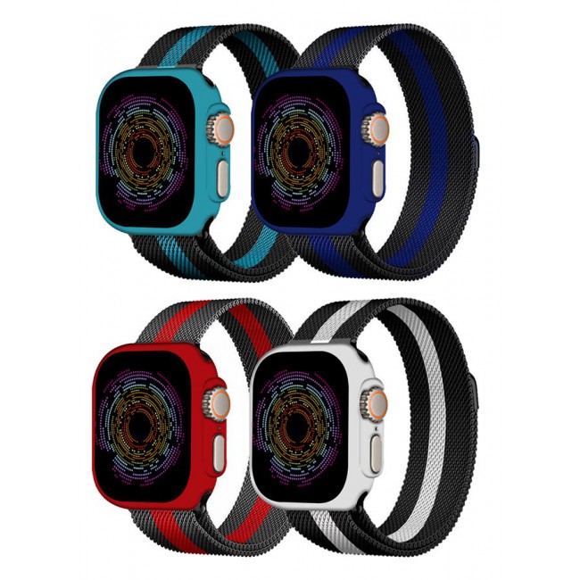 CATANES 4 Pack Stainless Steel Milanese Loop Compatible with Apple Watch Band 42mm 44mm 45mm 49mm men and women Mesh Loop Magnetic Clasp Replacement for iWatch Bands Ultra2/Ultra/Series 9 8 7 SE 6 5 4 3 2 1