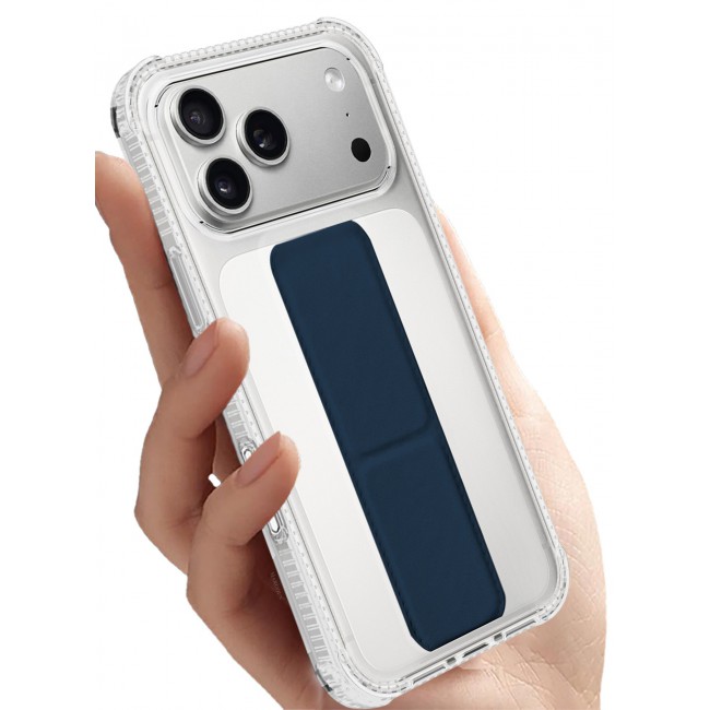 CATANES 2 Packs Finger Grip Clear Case Cover for iPhone 17 Pro Max - Kickstand Car Magnetic Holder Multi-function Protective Two-in-one Case with 3D Screen Protector - Dark Blue