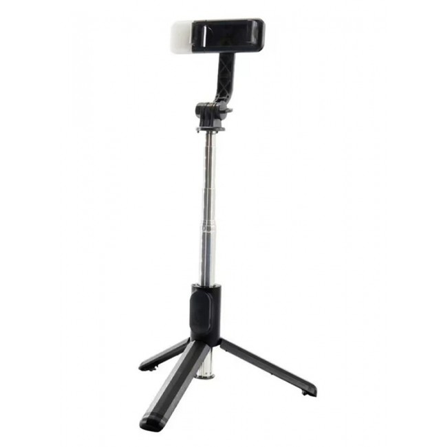 CATANES Q07 Bluetooth Integrated Selfie Stick Tripod - Extendable, Portable, with Detachable Fill Light and Remote for Smartphone Photography