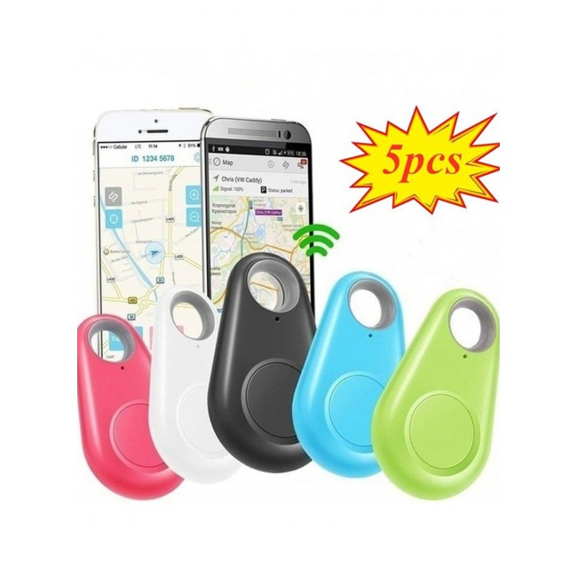 CATANES 5 Pack For Smart Tag itag Bluetooth Key Finder Locator for Phone Key Item Pets Children Multicolour