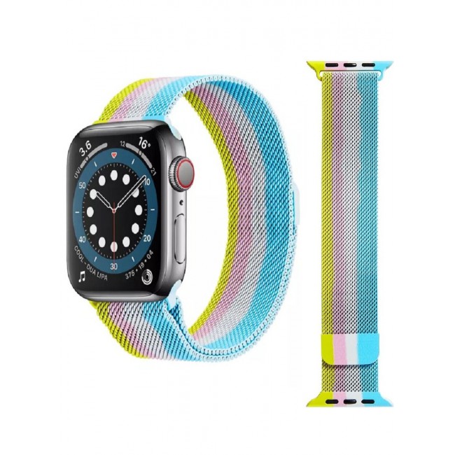 CATANES Apple Watch 45mm 44mm 42mm Milanese Mesh Stainless Steel Magnetic Closure Band Compatible with iWatch Series 7/SE/6/5/4/3/2/4