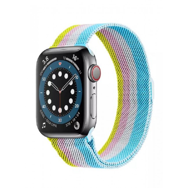 CATANES Apple Watch 45mm 44mm 42mm Milanese Mesh Stainless Steel Magnetic Closure Band Compatible with iWatch Series 7/SE/6/5/4/3/2/4