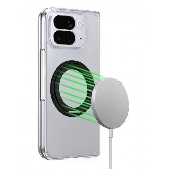 CATANES Clear Magnetic Case for Google Pixel 10 Pro Fold - Shockproof TPU Slim Cover with Screen Protector - Crystal Phone Case for Wireless Charging