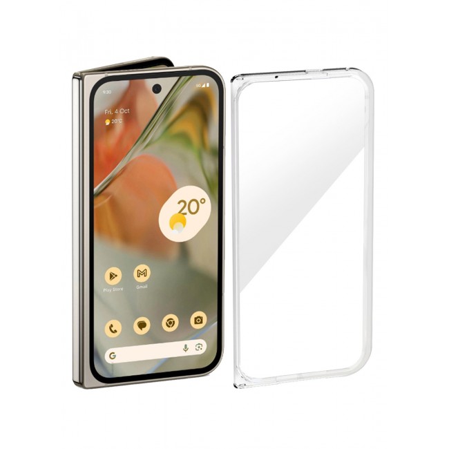 CATANES Clear Magnetic Case for Google Pixel 10 Pro Fold - Shockproof TPU Slim Cover with Screen Protector - Crystal Phone Case for Wireless Charging