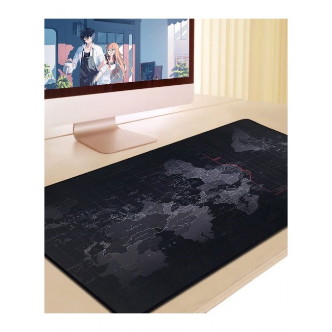 CATANES Gaming Mouse Pad World Map Design Keyboard Laptop Computer PC Gamers Pad Large Rubber Waterproof Non-Slip Home Office Desk Mat