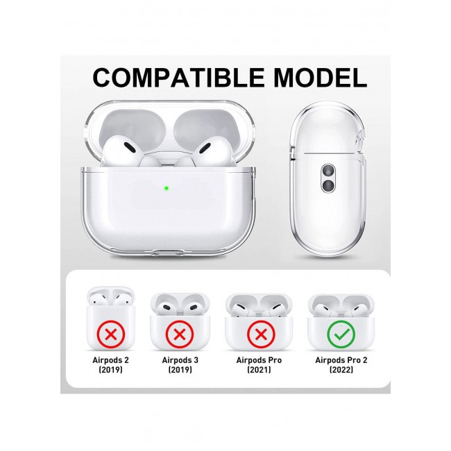 CATANES AirPods Pro 2 Case Clear Protective Cover Soft TPU Shockproof Skin Compatible with Apple AirPods Pro 2nd Generation 2022 Case
