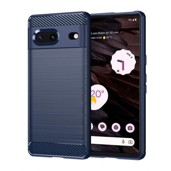 CATANES Google Pixel 7a Case Cover Soft TPU Bumper Protective Back Blue