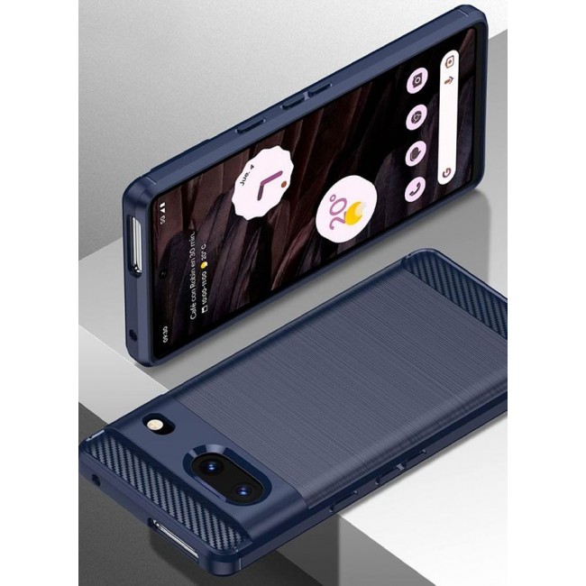 CATANES Google Pixel 7a Case Cover Soft TPU Bumper Protective Back Blue