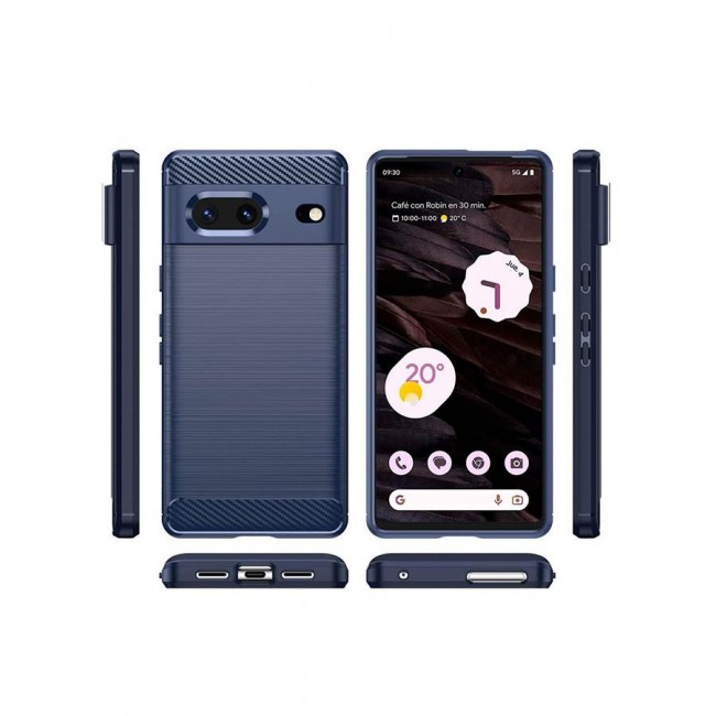 CATANES Google Pixel 7a Case Cover Soft TPU Bumper Protective Back Blue