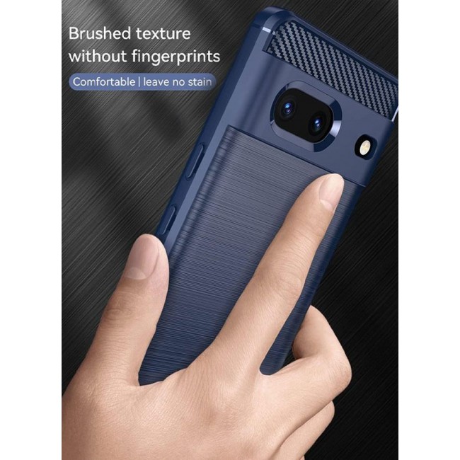 CATANES Google Pixel 7a Case Cover Soft TPU Bumper Protective Back Blue