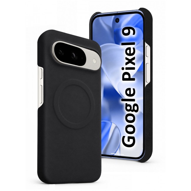 CATANES Premium Alcantara Case for Google Pixel 9 Magnetic Shockproof Slim Cover - Black