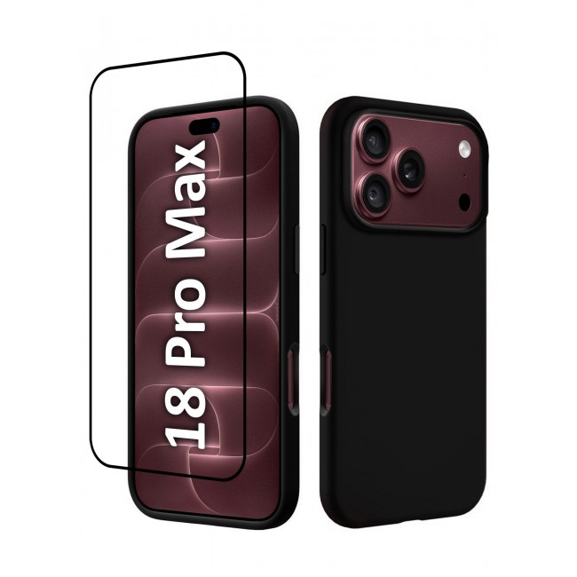 CATANES 2 Pack Silicone Case Designed for iPhone 18 Pro Max - Soft Liquid Silicone Slim Shockproof Protective Back Cover - Black