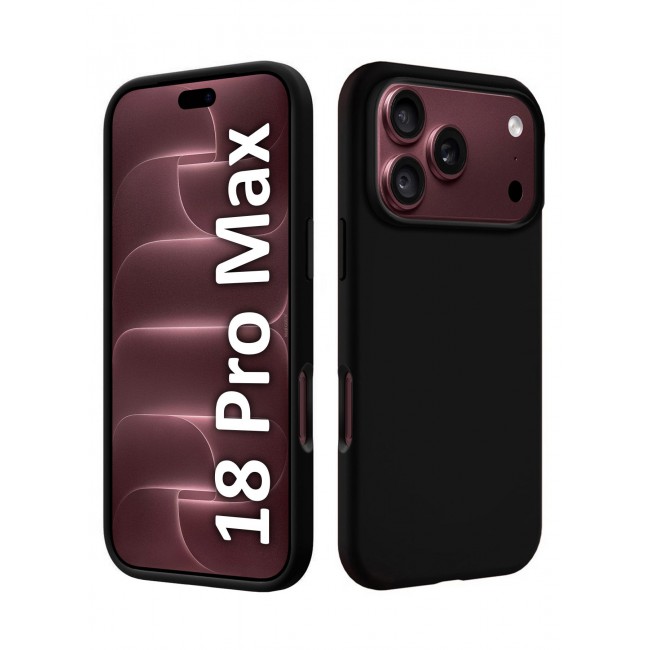 CATANES 2 Pack Silicone Case Designed for iPhone 18 Pro Max - Soft Liquid Silicone Slim Shockproof Protective Back Cover - Black