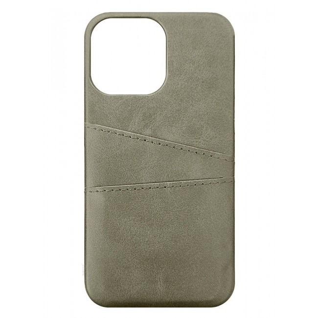 CATANES iPhone 15 Pro Max 2Packs Case Cover Leather with Card Holder for Men Women Phone Case with 3D Screen Protector - Grey
