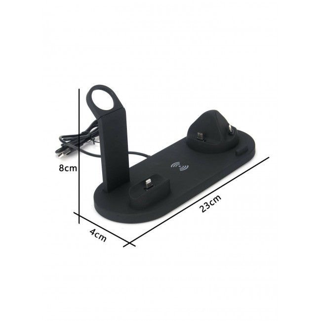 CATANES 6-in-1 Charging Station Base for iPhone, Apple Watch & AirPods – Multi-Device Docking Pad