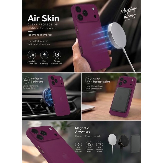 KZDOO Air Skin Case for iPhone 18 Pro Max - Ultra Slim 0.3mm Protective Cover