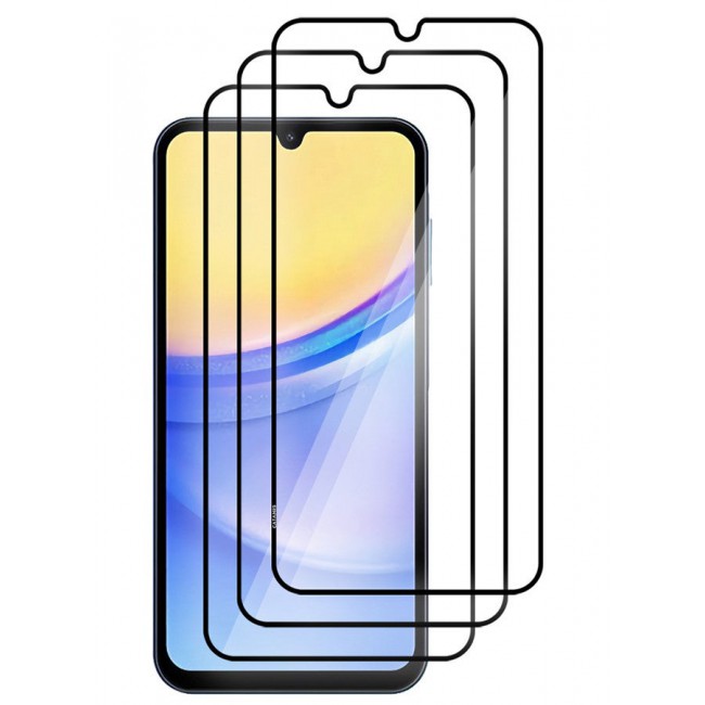 CATANES 3 Pack Samsung Galaxy M15 5G Screen Protector Full Coverage Screen Protector Clear Anti-Bubble Shield Tempered Glass Screen Protector