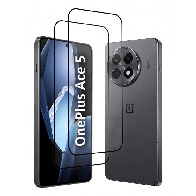 CATANES 2 PACK Screen Protector for OnePlus Ace 5 Tempered Glass 3D, Full Coverage, Scratch-Resistant, 9H Hardness High-Definition Clear Guard, Black Edge