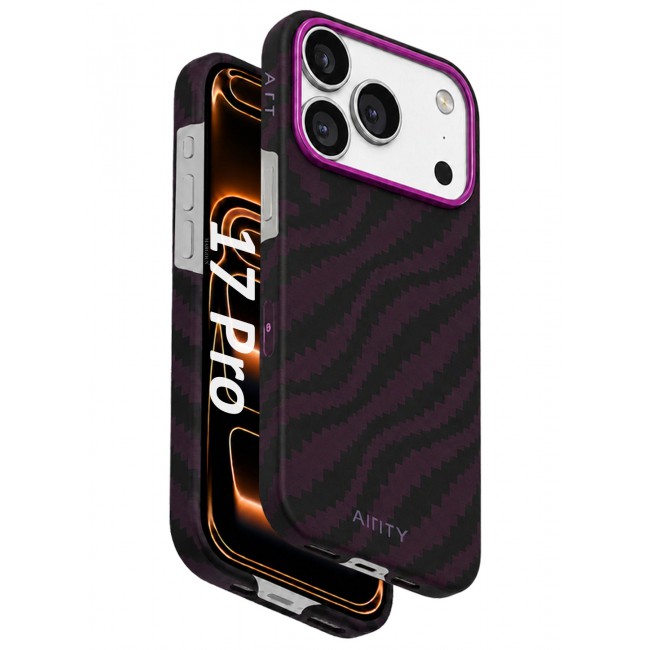 AIRITY Bamboo Fiber Protective Case for iPhone 17/18 Pro Magsafe Ultra Durable, Lightweight & Premium Design Purple