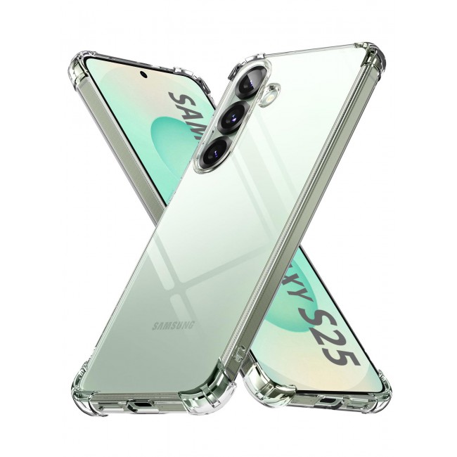 CATANES (for Samsung Galaxy S25) 2Packs, Gorilla Clear Protective Case Rugged Shockproof and Durable with 1 Shockproof 3D Screen Protector
