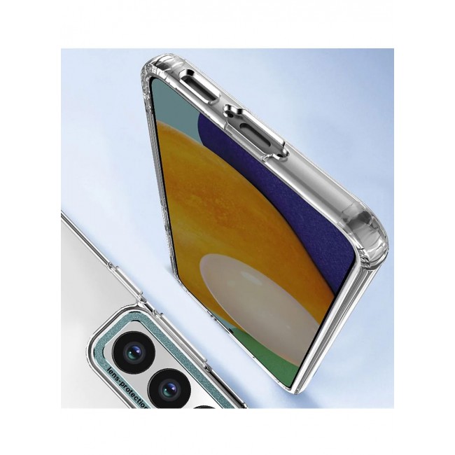 CATANES Samsung Galaxy S23 Plus Clear Case Shockproof Slim Anti-Yellow Hybrid Hard PC+ TPU Cover Metal Camera Lens Frame