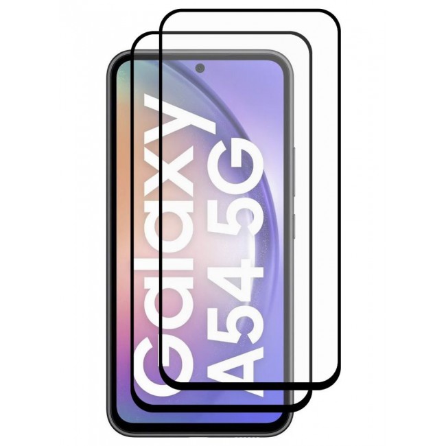 CATANES 2 Pack Screen Protector for Samsung Galaxy A54 5G Full Coverage Screen Glass 9H Hardness Anti Fingerprint Scratch