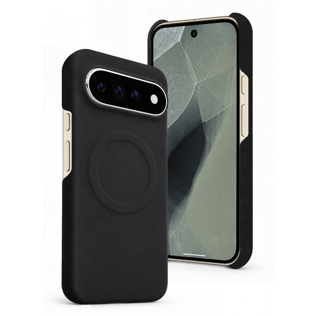 CATANES 2 Pack Premium Alcantara Case for Google Pixel 11 Pro XL Magnetic Shockproof Slim Cover - Black