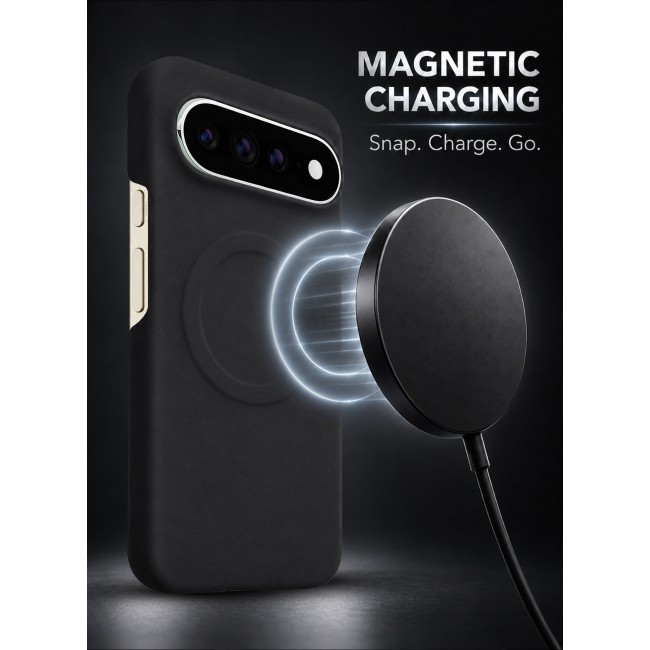 CATANES 2 Pack Premium Alcantara Case for Google Pixel 11 Pro XL Magnetic Shockproof Slim Cover - Black