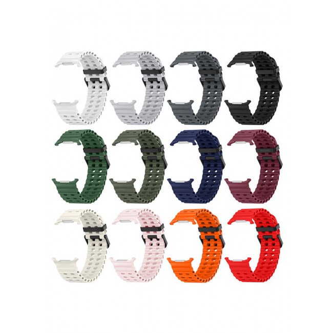 CATANES 12 pack of Band for Samsung Galaxy Watch 7 Ultra Soft Silicone Adjustable, Sweat-Resistant, and Stylish
