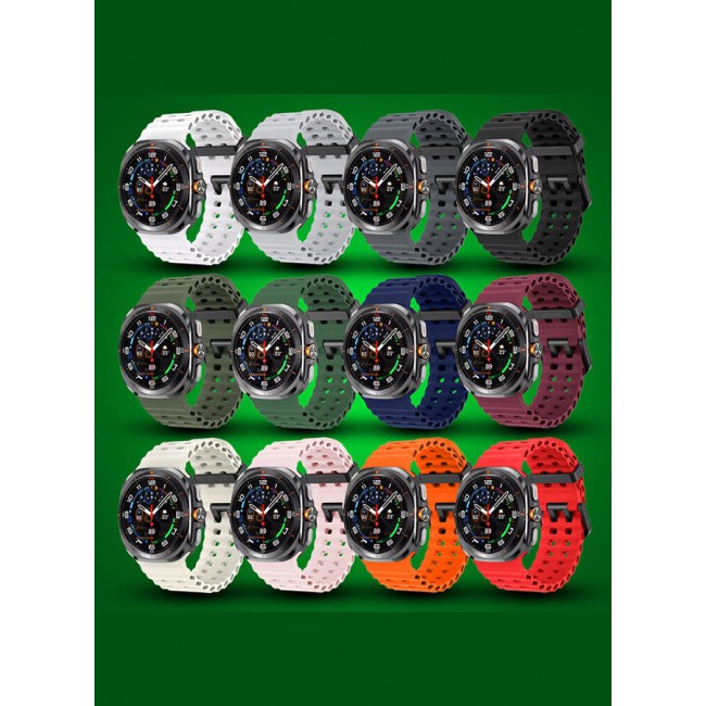 CATANES 12 pack of Band for Samsung Galaxy Watch 7 Ultra Soft Silicone Adjustable, Sweat-Resistant, and Stylish