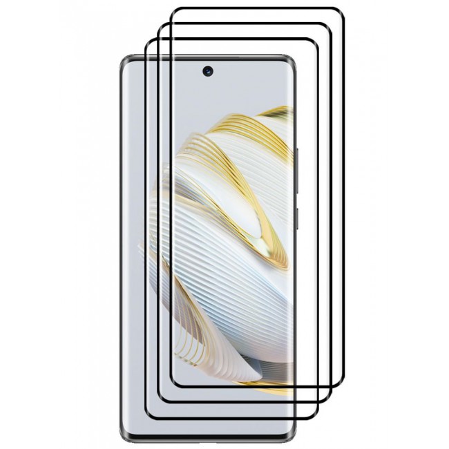 CATANES 3 Pack For Huawei Nova 10 Screen Protector Tempered Glass Full Glue Back
