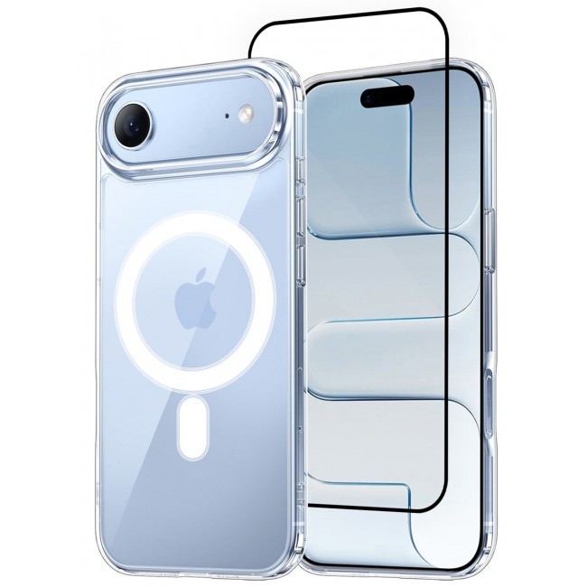 CATANES 2 Pack Clear Magnetic Case for iPhone 17 Air - Transparent Shockproof Protective Cover with MagSafe Compatibility