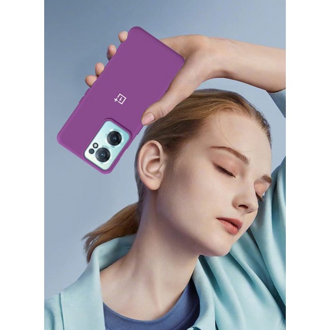 CATANES OnePlus Nord CE2 Case Silicone Cover Soft and Durable Comfortable to Grip Soft Flexible Rubber Protective Case Purple