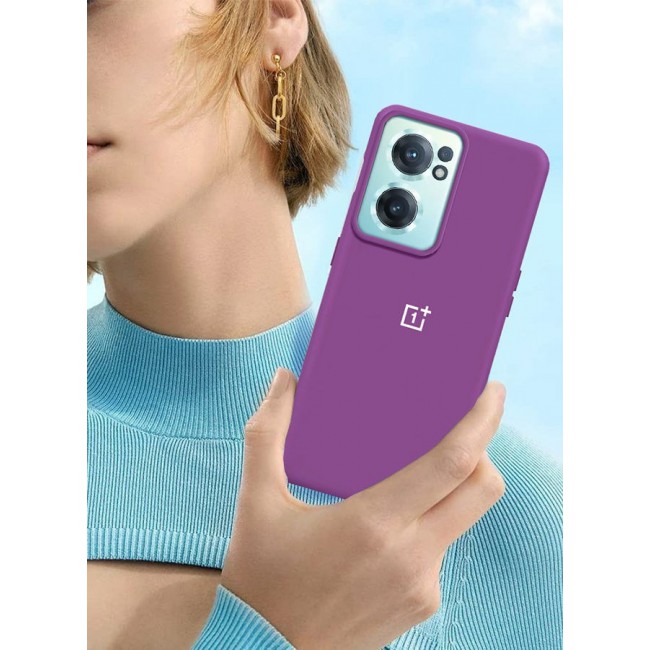 CATANES OnePlus Nord CE2 Case Silicone Cover Soft and Durable Comfortable to Grip Soft Flexible Rubber Protective Case Purple