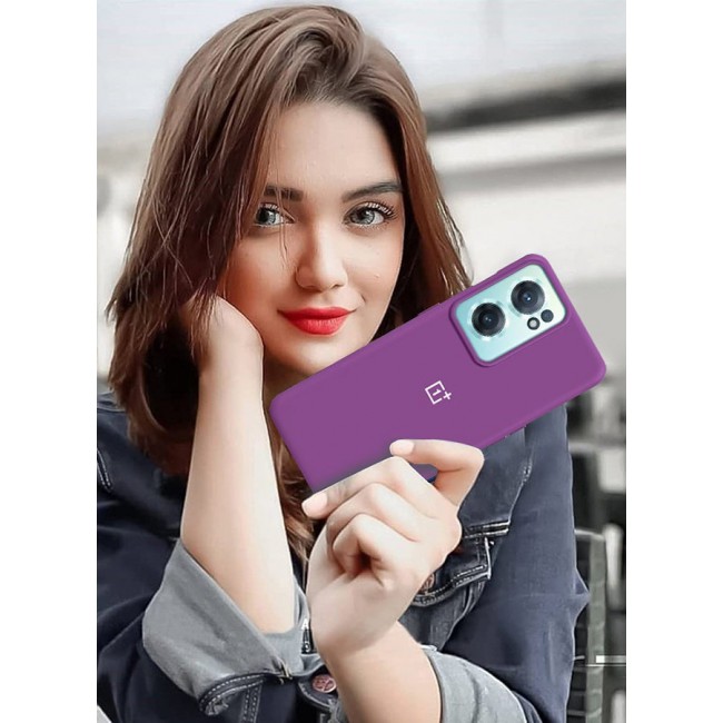 CATANES OnePlus Nord CE2 Case Silicone Cover Soft and Durable Comfortable to Grip Soft Flexible Rubber Protective Case Purple