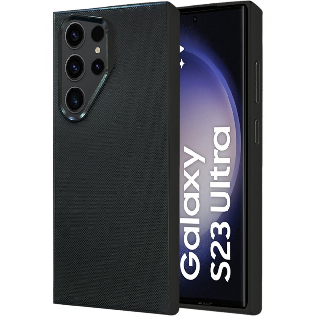 CATANES Samsung Galaxy S23 Ultra Vegan Leather Case Cover, Slim Fit, Raised Edges for Camera and Screen Protection