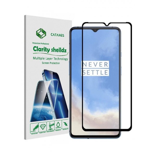 CATANES OnePlus 7T Screen Protector Tempered Glass 9H Anti-Scratch Shatterproof HD Edge to Edge Full Coverage Film 6.55 inch