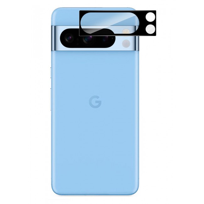 CATANES Camera Lens Protector for Google Pixel 8 Pro Back Camera Lens Screen Protector Film Anti-Scratch HD Tempered Glass Protector Black