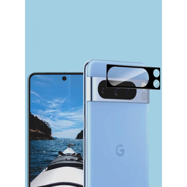 CATANES Camera Lens Protector for Google Pixel 8 Pro Back Camera Lens Screen Protector Film Anti-Scratch HD Tempered Glass Protector Black