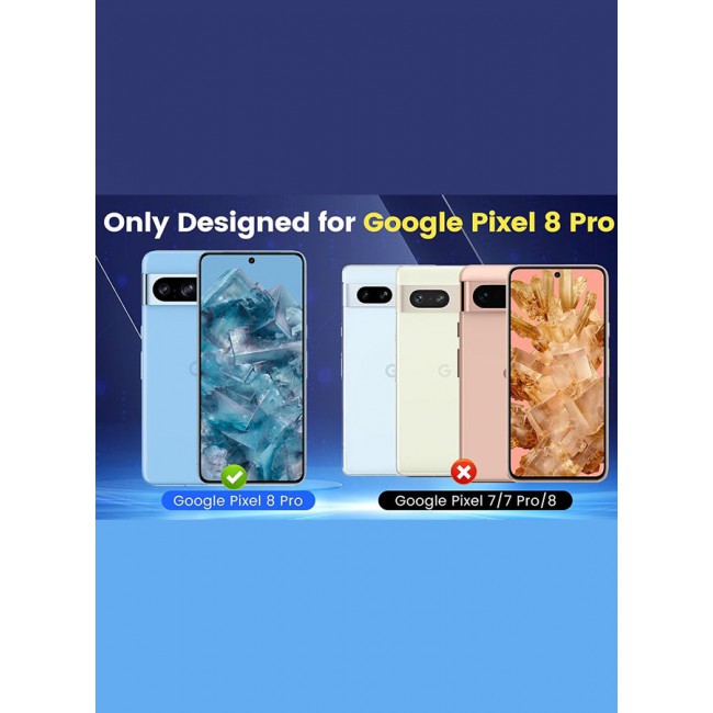 CATANES Camera Lens Protector for Google Pixel 8 Pro Back Camera Lens Screen Protector Film Anti-Scratch HD Tempered Glass Protector Black