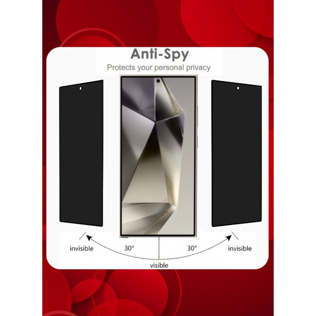 CATANES [Samsung Galaxy S24 Ultra] Privacy Screen Protector 9H Full Coverage Screen Tempered Glass Anti-Spy Bubble Free Case Friendly Screen Protector