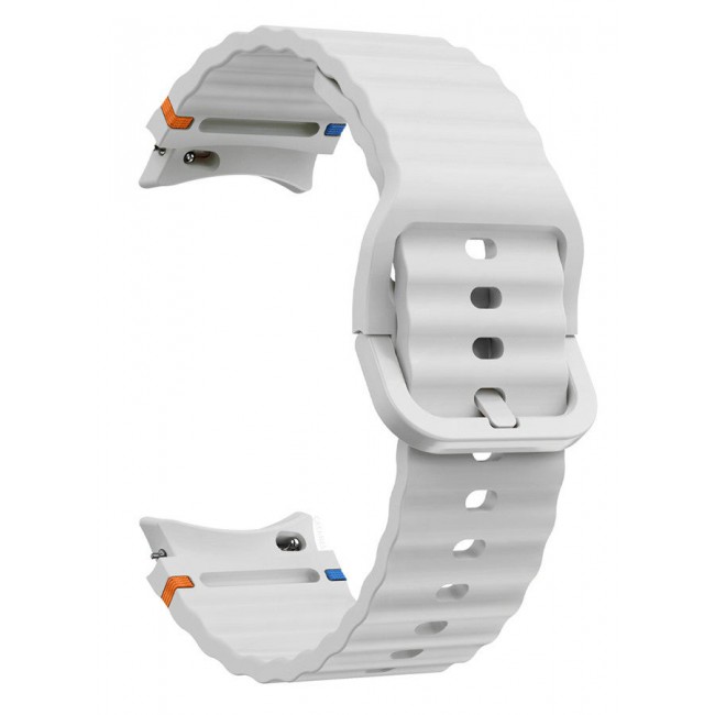 CATANES (for Samsung Galaxy Watch 7 / Samsung Galaxy Watch 6 ) Silicone Sport Band with Decorative Woven Line Durable and Sport Design for Men Women