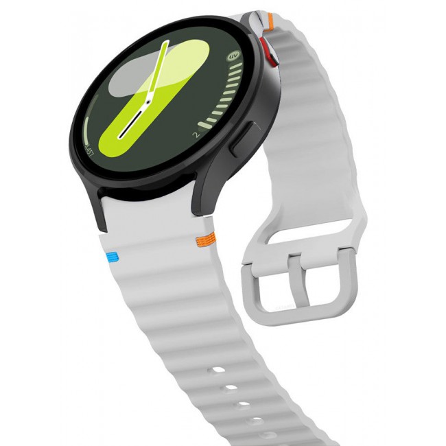 CATANES (for Samsung Galaxy Watch 7 / Samsung Galaxy Watch 6 ) Silicone Sport Band with Decorative Woven Line Durable and Sport Design for Men Women